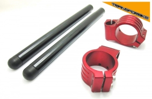 TRIUMPH Sprint ST 2011-2015  Demi Guidon 50 mm PROMO DG PROMO 50 MM ROUGE TUBE NOIR